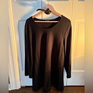 J. Jill Classic Black Lightweight Sweater Tunic XL
